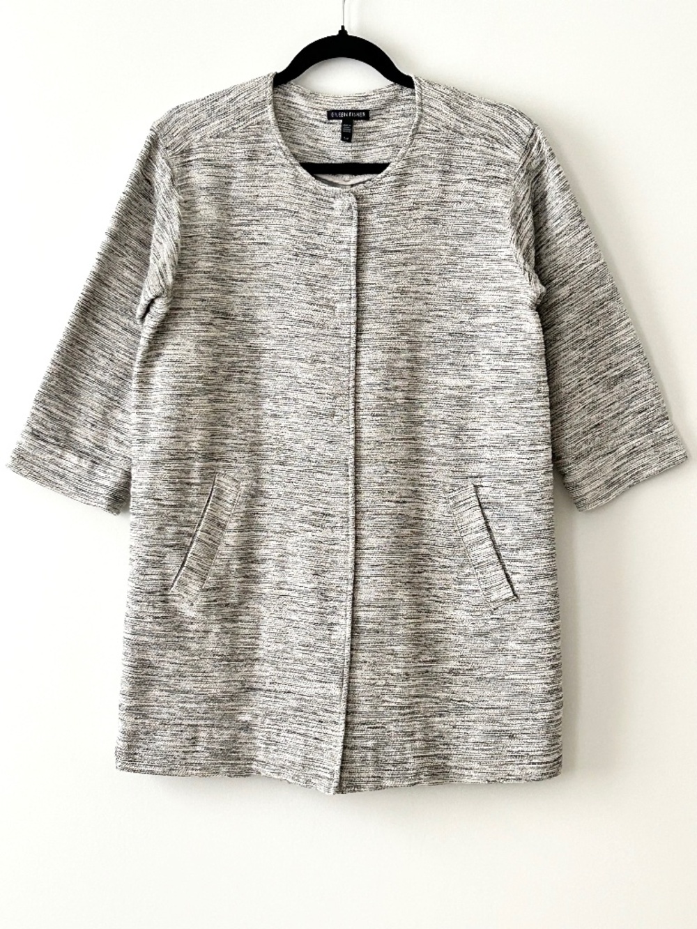 Eileen Fisher Ecru Cotton Twist Jacket